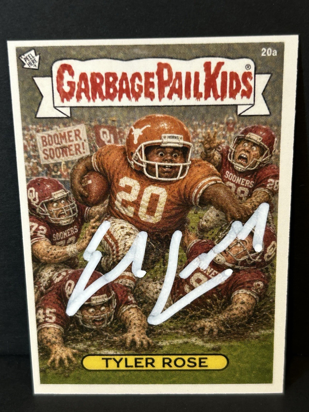 Earl Campbell Signed Tyler Rose Garbage Pail Kids Card AUTO Prime Time COA