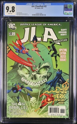 CGC 9.8 JLA: CLASSIFIED #32 .. DAN JURGENS COVER & ART .. 2007 .. CGC 9.8 JLA: CLASSIFIED #32 .. DAN JURGENS COVER & ART .. 2007 ..