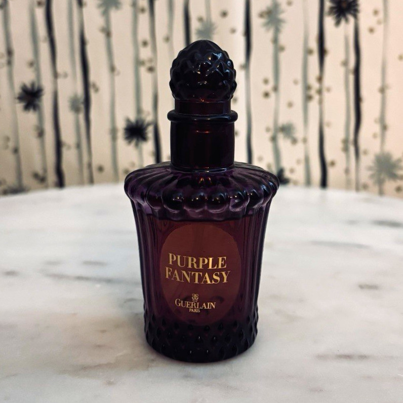 Guerlain Purple Fantasy Collectible Perfume Miniature Bottle Purple Glass