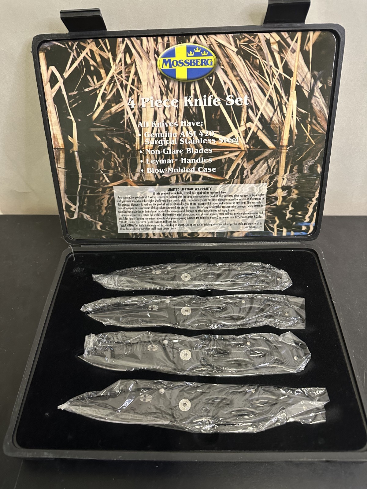 Mossberg 4 Piece Liner Lock Knife Set NEW
