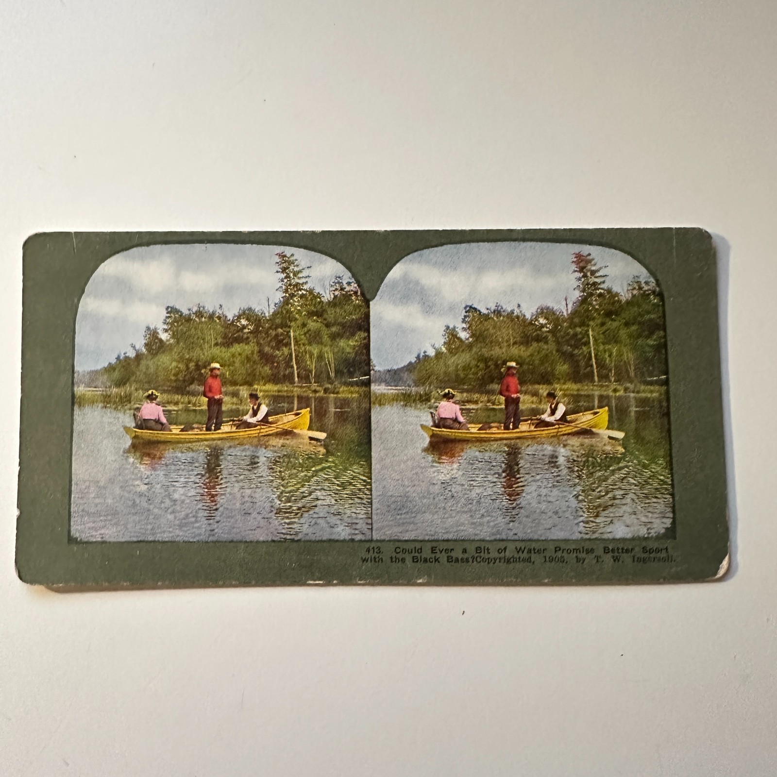 Could Ever A Bit of Water Promise Better Sport Antique Stereoview Card 5H6-5