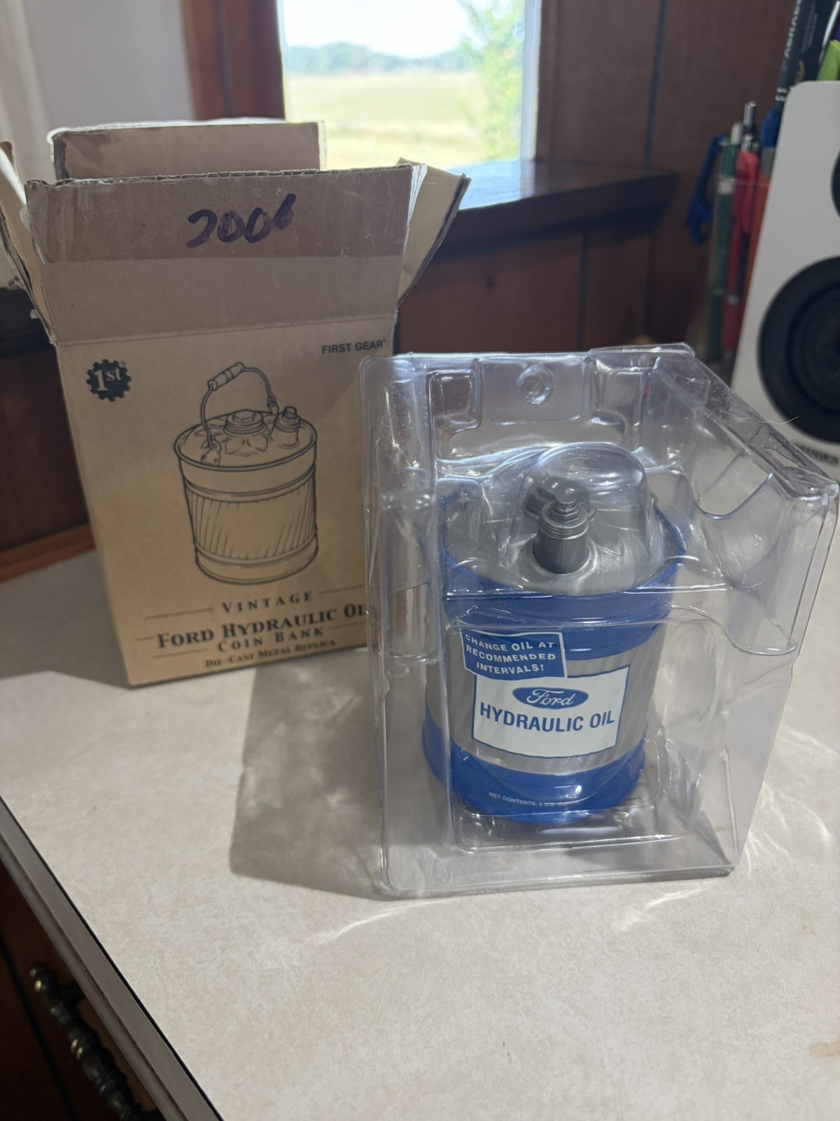 New First Gear Ford Tractor Hydraulic Oil  Can Die-Cast Coin Bank 2006