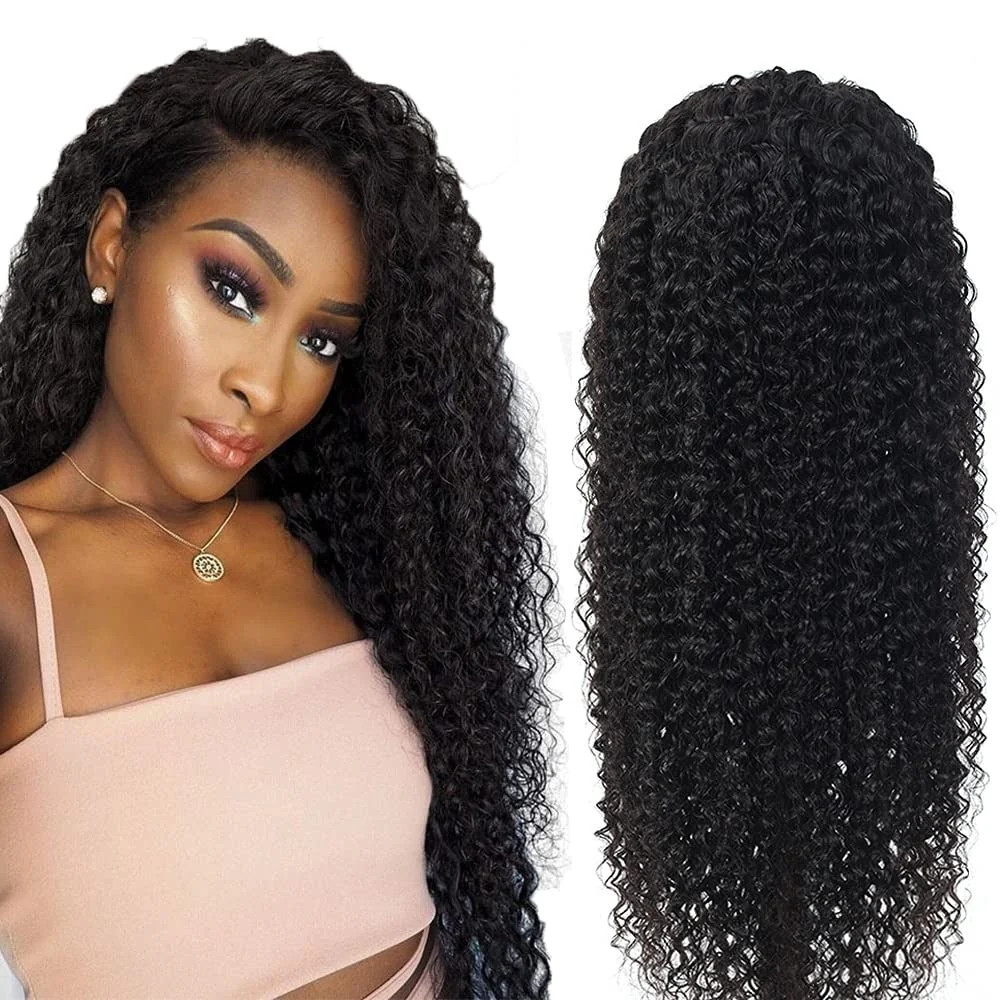 HD Transparent Lace Frontal Kinky Curly Wigs