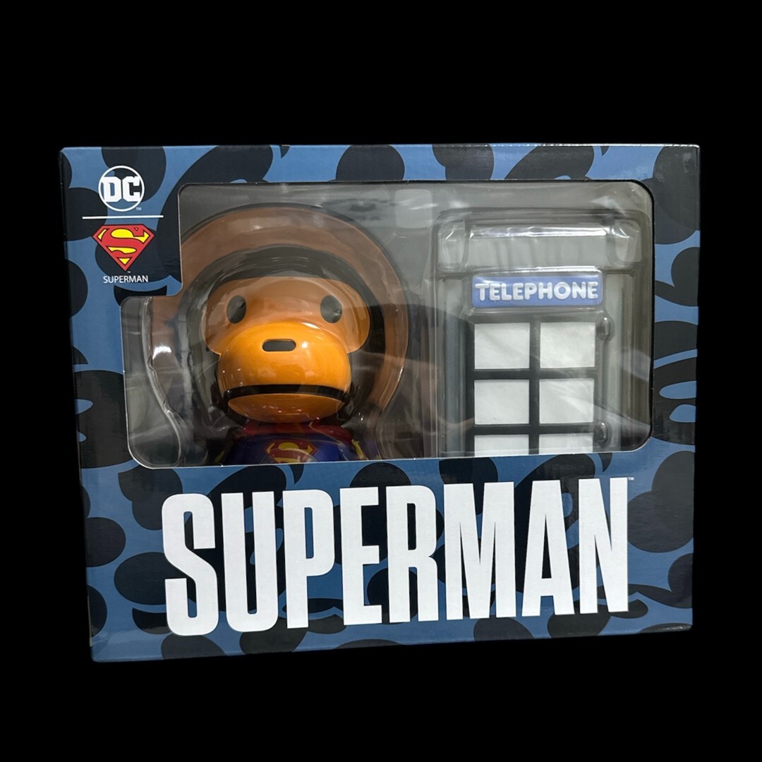 MEDICOM TOY VCD BABY MILO SUPERMAN Ver. A BATHING APE BAPE Figure H155mm