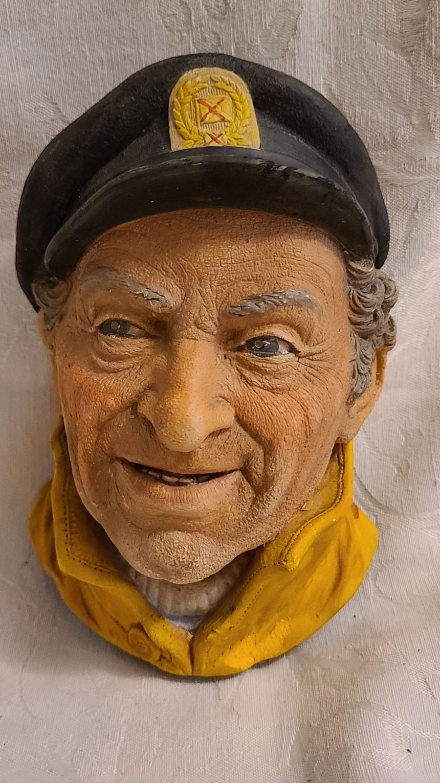 Vintage Bossons Chalkware Head Life-Boatman Wall Plaque 