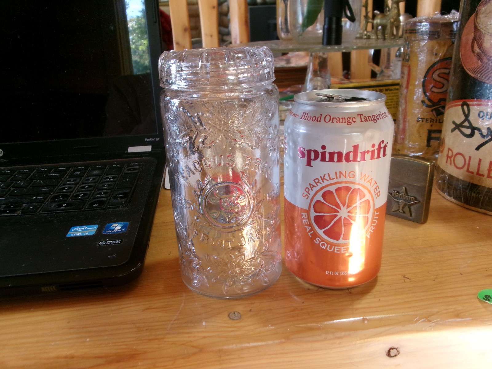 Flaccus Bros Steers Head Fruit Jar Antique Pint