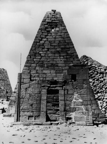 Nubian pyramid at the site of Meroe circa 1960 Historic Old Photo