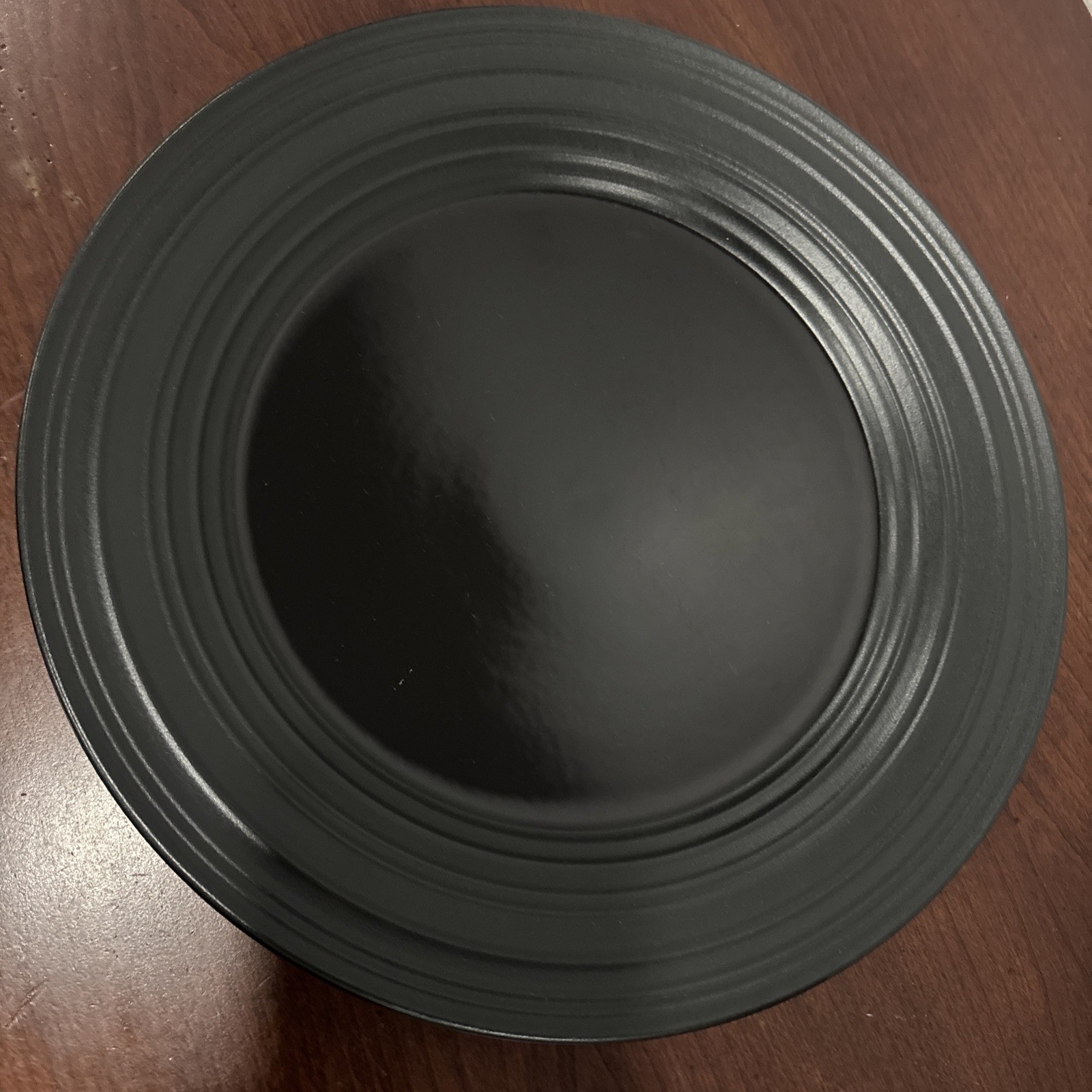 Mikasa Swirl Black Dinner Plate 11.25” New Mikasa Swirl Black Dinner Plate 11.25” New