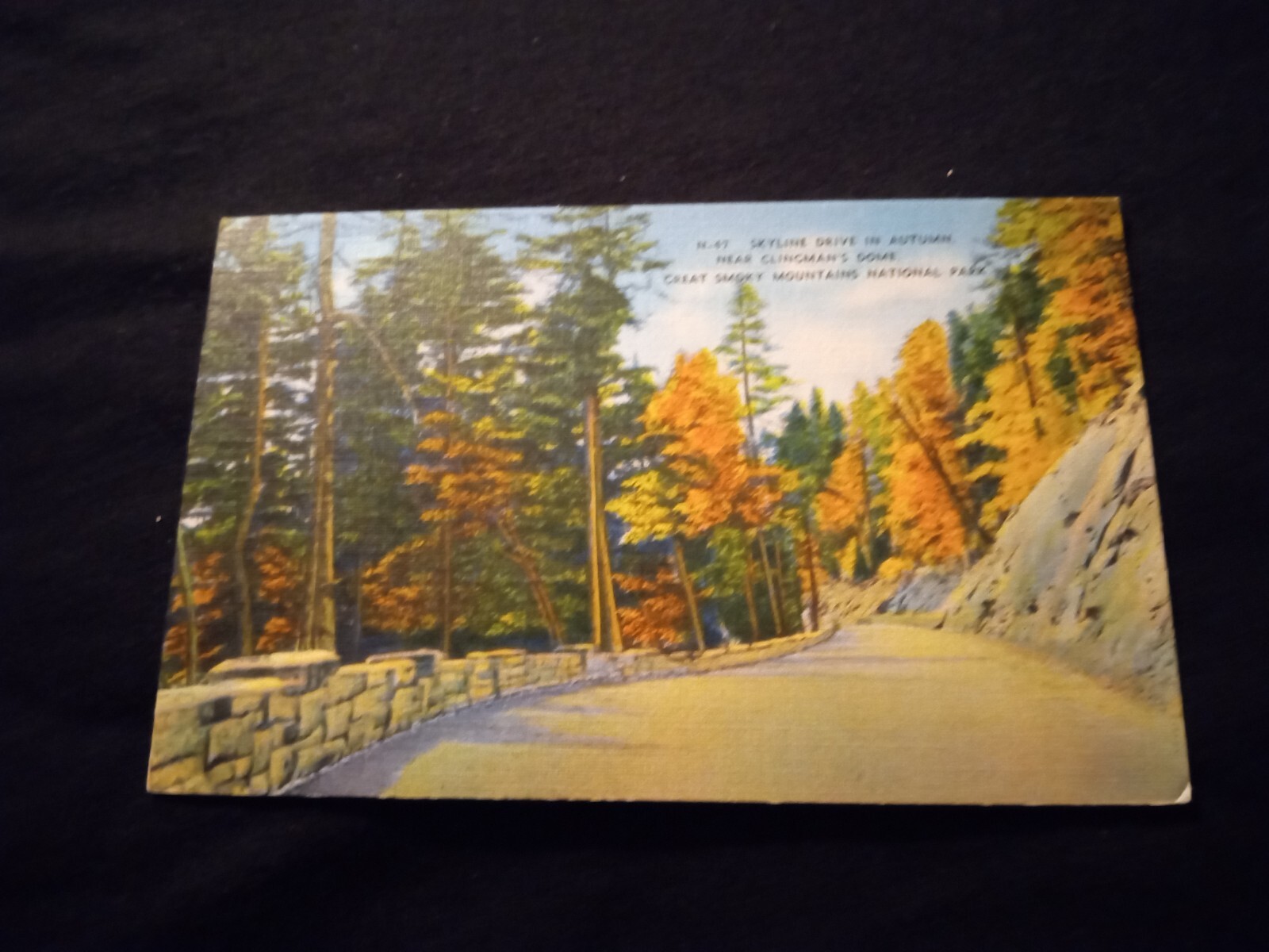 Skyline Drive in Autumn Near Clingman\'s Dome Great Smoky Mountains Postcard