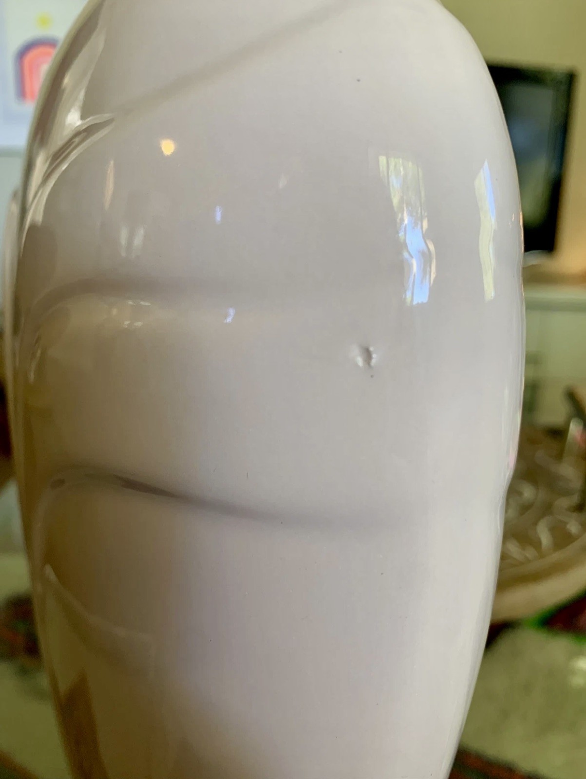Vintage Art Deco waterfall Vase Haeger style Beige