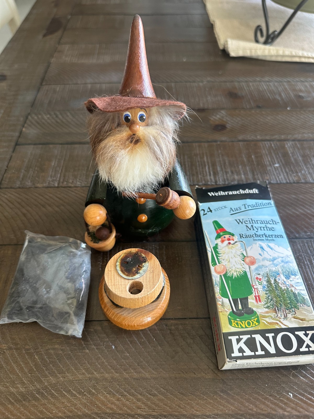 German Incense Burner Alp Mountain Man including Insence German Incense Burner Alp Mountain Man including Insence