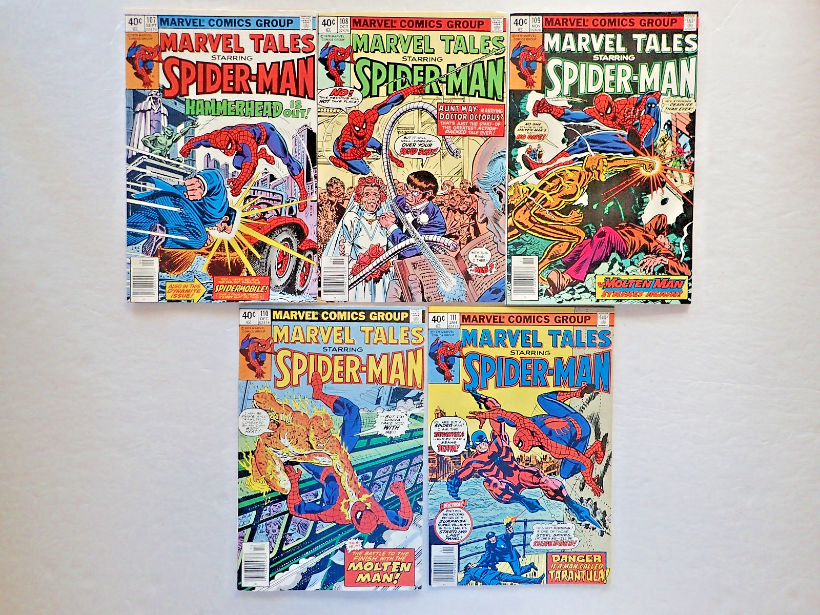 1979-1980 Marvel Tales Starring Spider-Man 107-111, Tarantula, Doc Ock