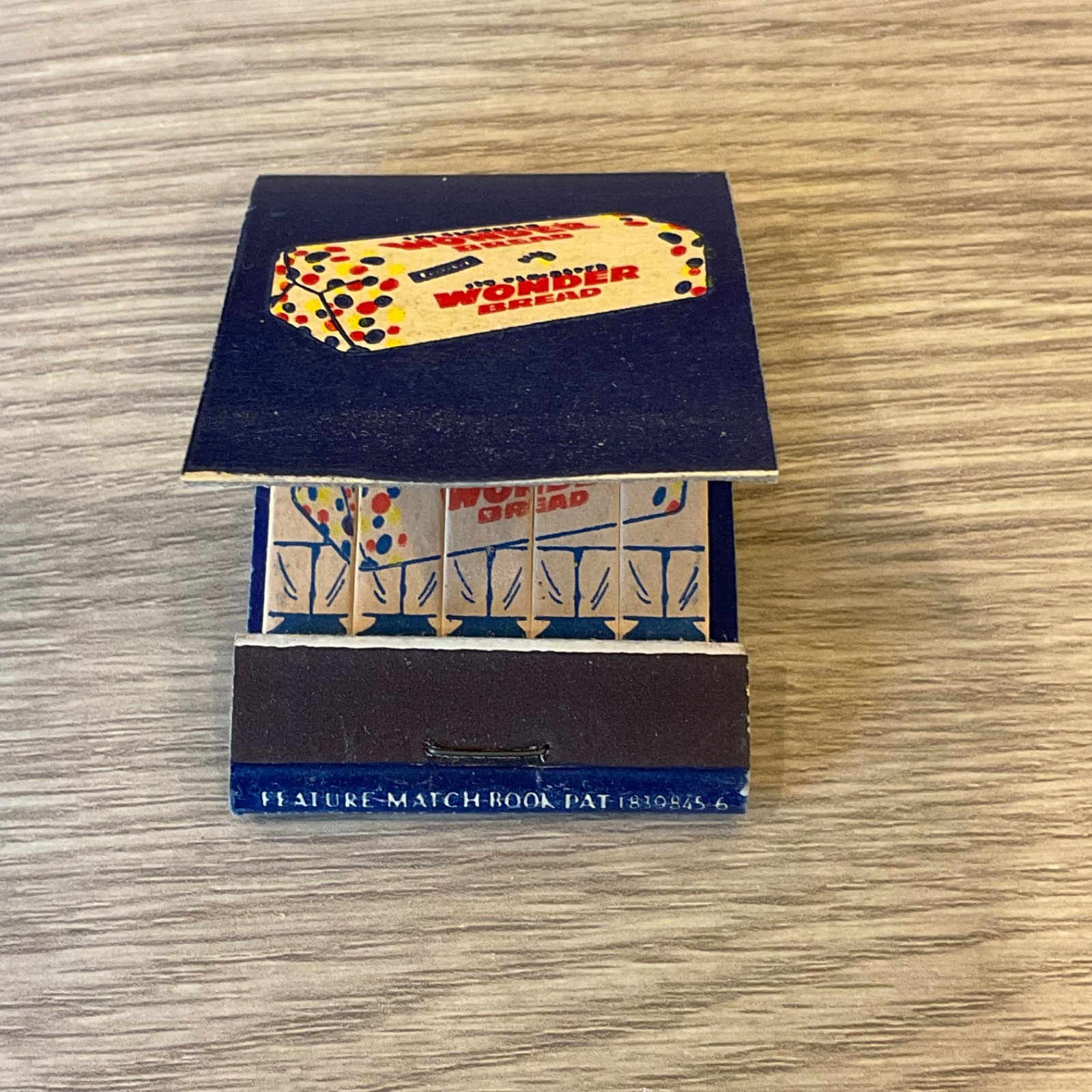Vintage Wonder Bread Feature Matchbook Matchbook Full Unstruck Happy Baker
