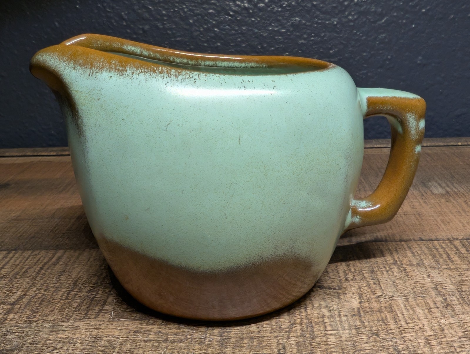 Frankoma Pottery Prairie Green Plainsman Creamer  Vintage  Retired 5A NICE