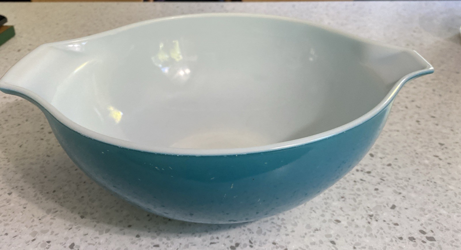 Pyrex #444 Cinderella Mixing Bowl 4 Qt Turquoise Blue 1950s Vintage EUC
