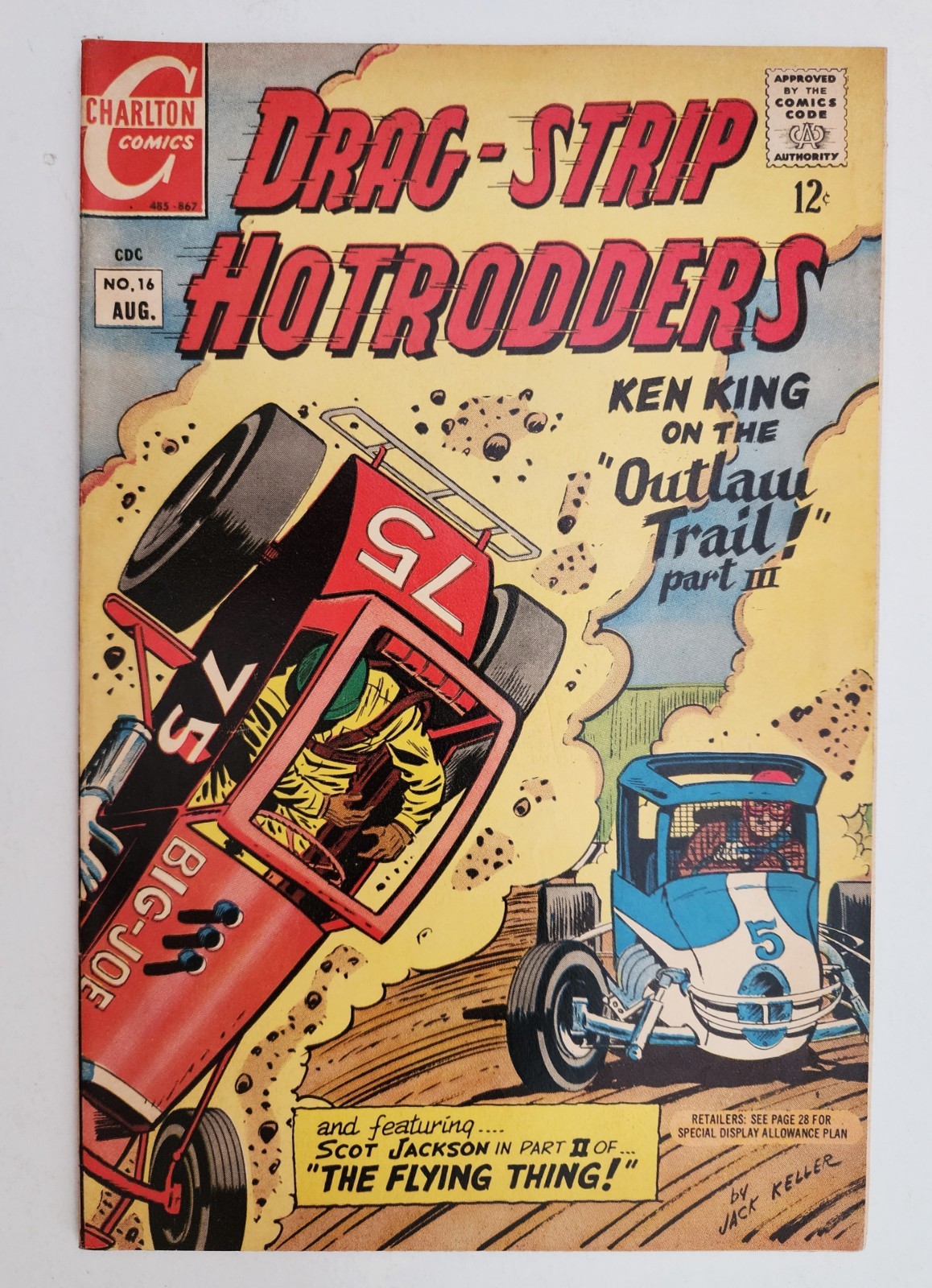 DRAG-STRIP HOTRODDERS #16 - Charlton 1967 VF Final Issue Dick Giordano dragstrip