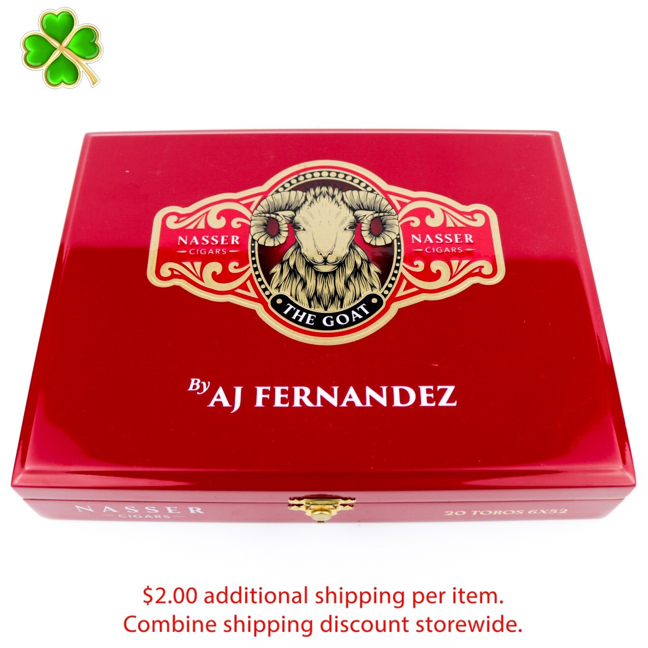 Nasser The Goat AJ Fernandez Toro 6 x 52 Wood Cigar Box 9.25\