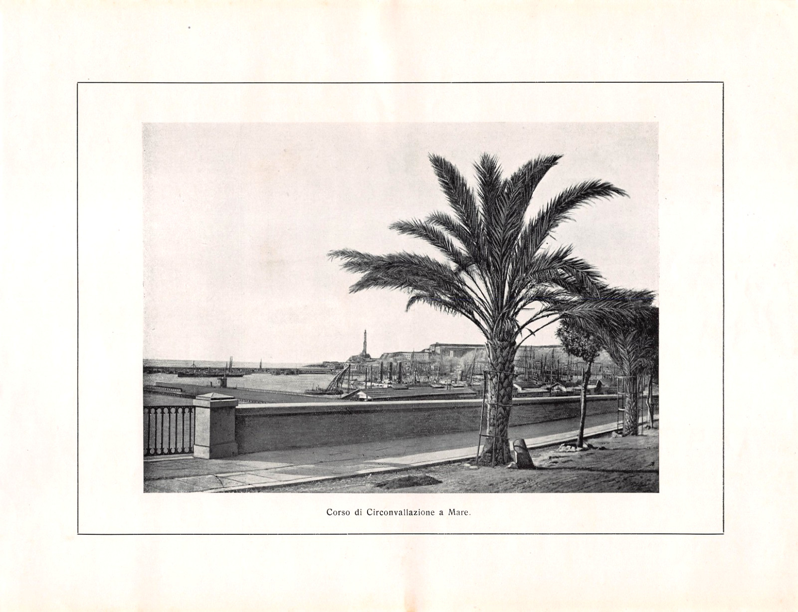 Genoa Italy Corso di Circonvallazione Harbor Seaside View C1910 Vintage Image