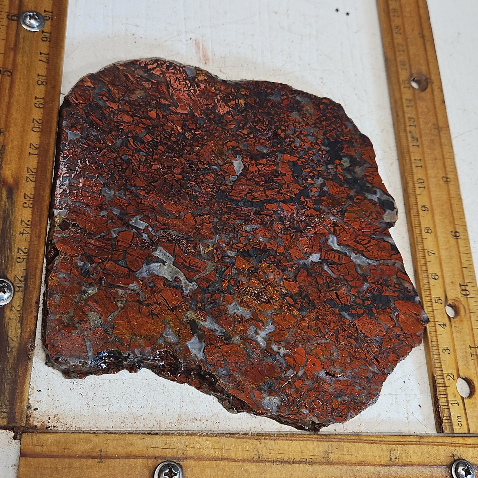 Painted Valley Tabu Tabu Jasper Africa. Deep red color, 10.7OZ.