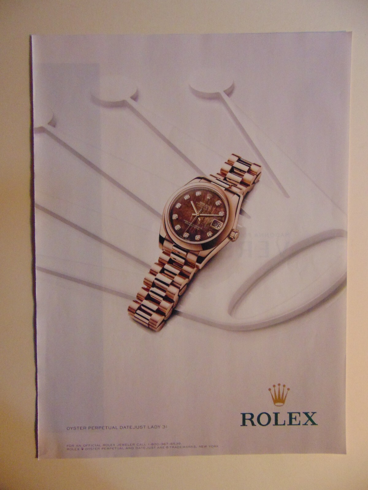 2015 ROLEX WATCH LADY 31 print ad