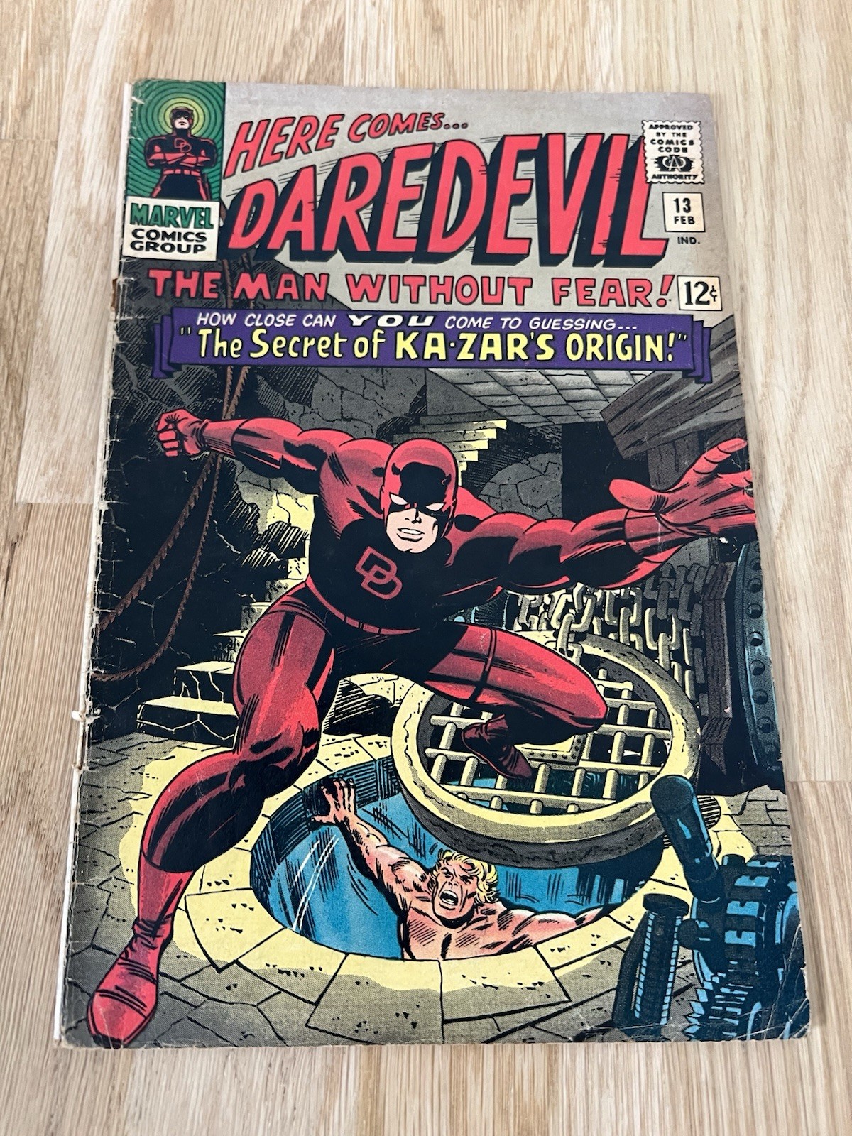 Daredevil 13 1966: Kazar\'s Origin, Kirby Romitia, Sr. Comics Daredevil 13 1966: Kazar\'s Origin, Kirby Romitia, Sr. Comics