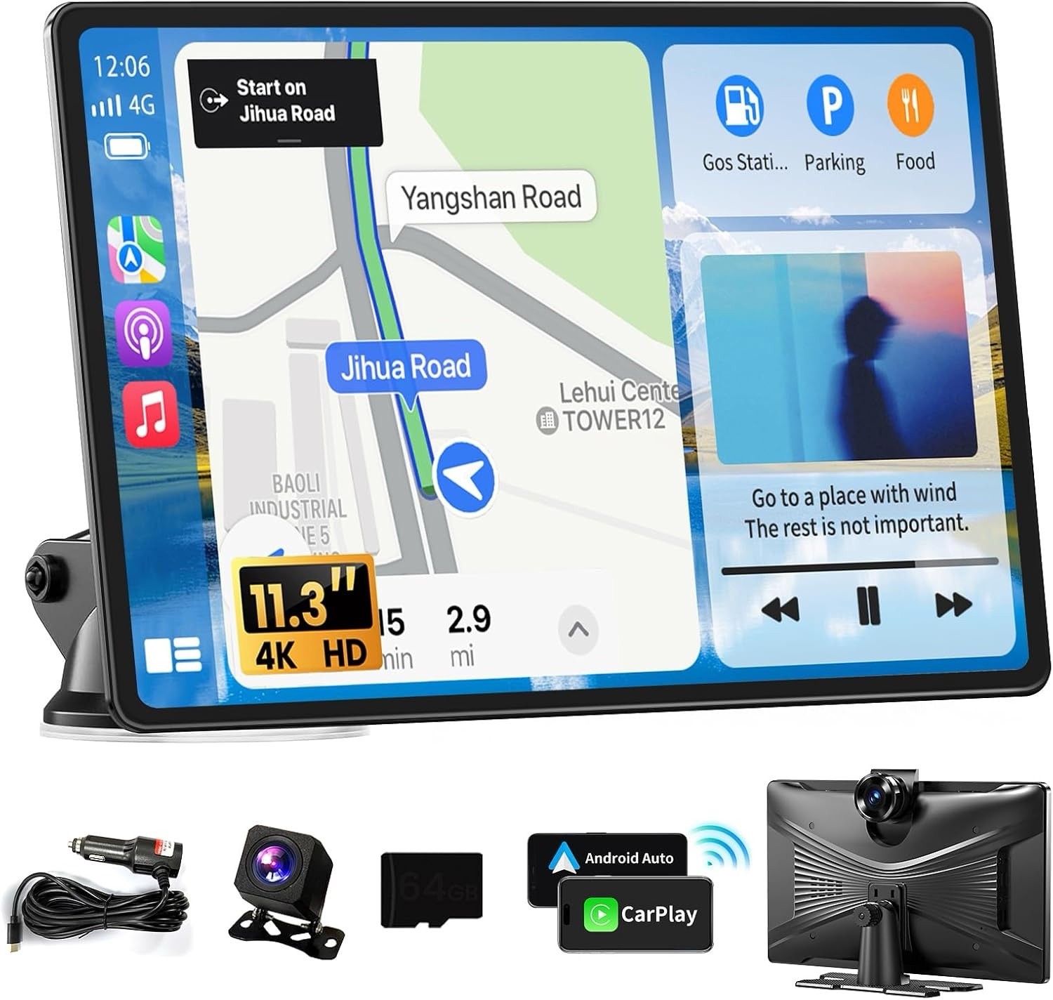Portable Apple Carplay Screen for Car, 11.3\