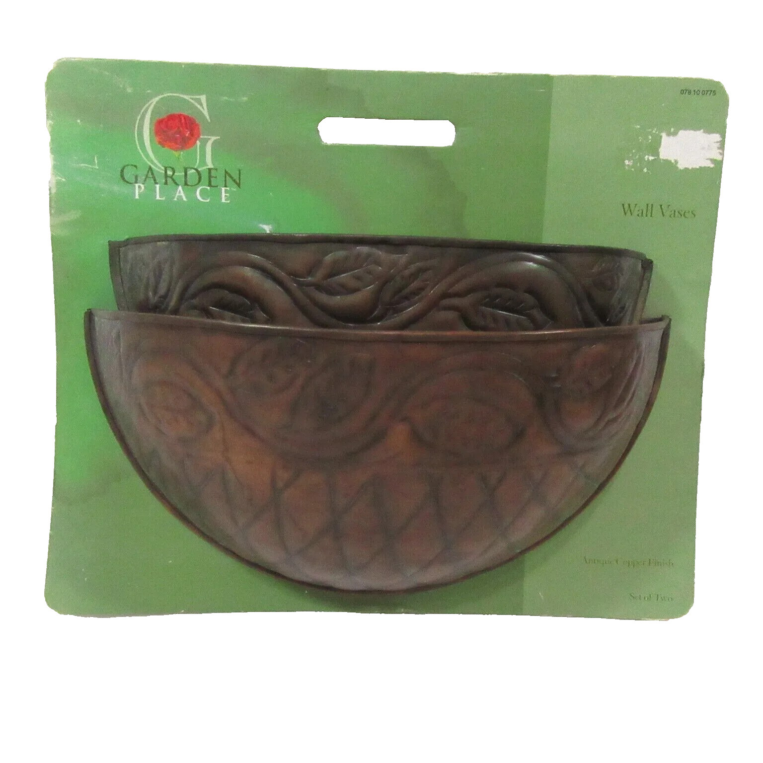 Garden Place Copper Finish 2pc Pocket Planter Wall Vases