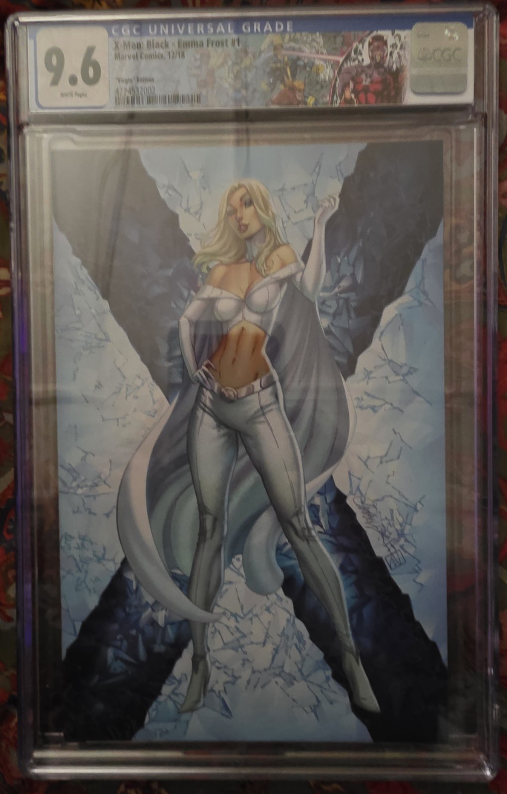 X-Men Black Emma Frost 1, J Scott Campbell 1:100 Variant, CGC Graded 9.6, 2018
