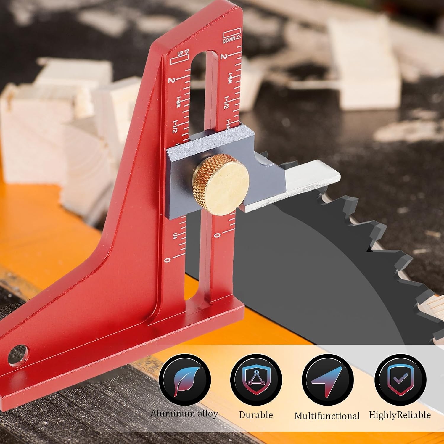 Table Saw Height Gauge Depth Gauge Woodworking Tool Setting Gauge Setup Blocks