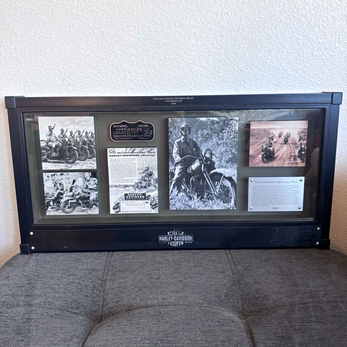 Harley-Davidson Museum 1942 WLA Framed Print/Photo Plaque Livermore CA 2010 Harley-Davidson Museum 1942 WLA Framed Print/Photo Plaque Livermore CA 2010