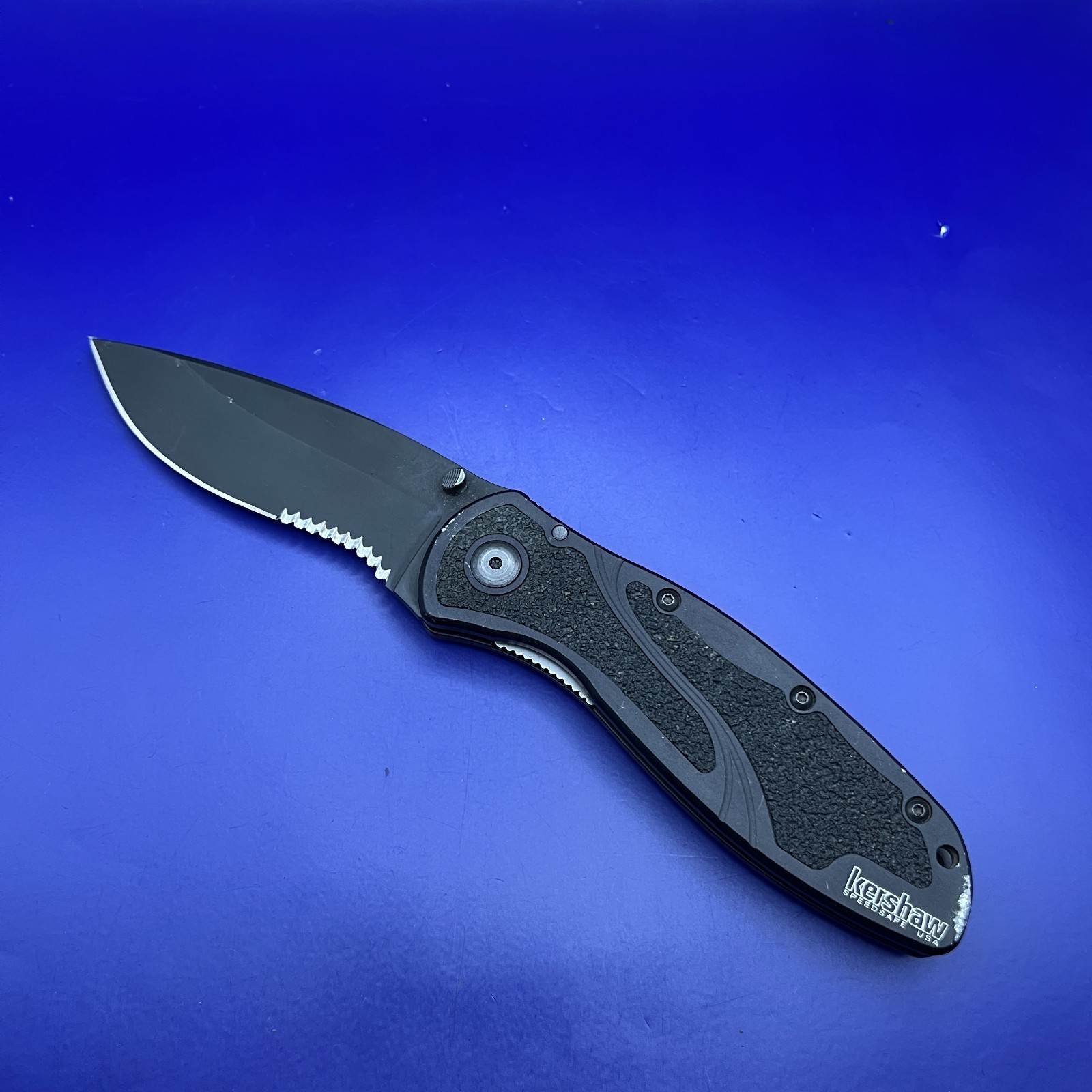 Kershaw Blur 1670BLKST Pocket Knife Combo Edge Blade USA Kershaw Blur 1670BLKST Pocket Knife Combo Edge Blade USA