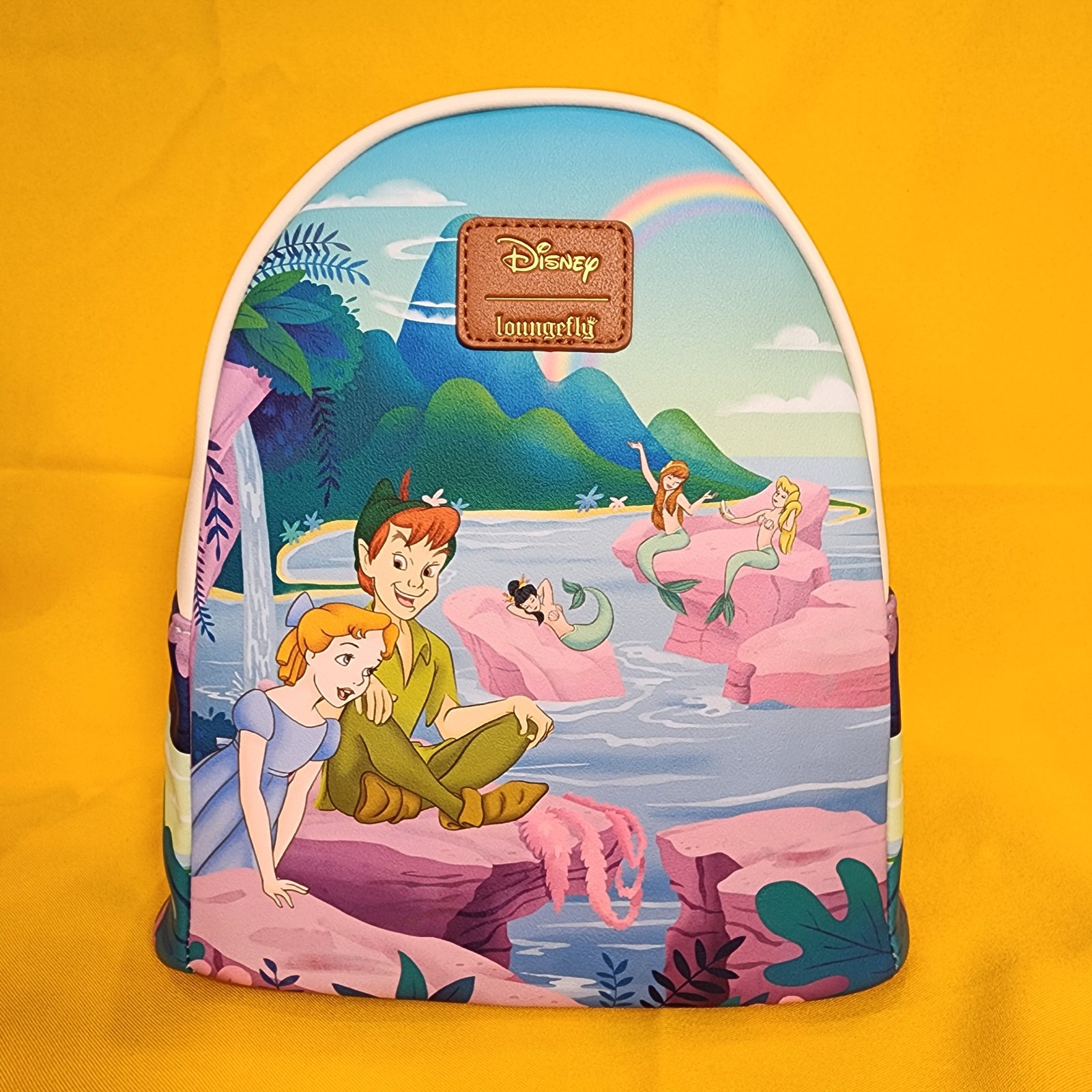 Loungefly Disney Peter Pan Wendy Mermaid Lagoon Rainbow Soft Tag Mini Backpack Loungefly Disney Peter Pan Wendy Mermaid Lagoon Rainbow Soft Tag Mini Backpack
