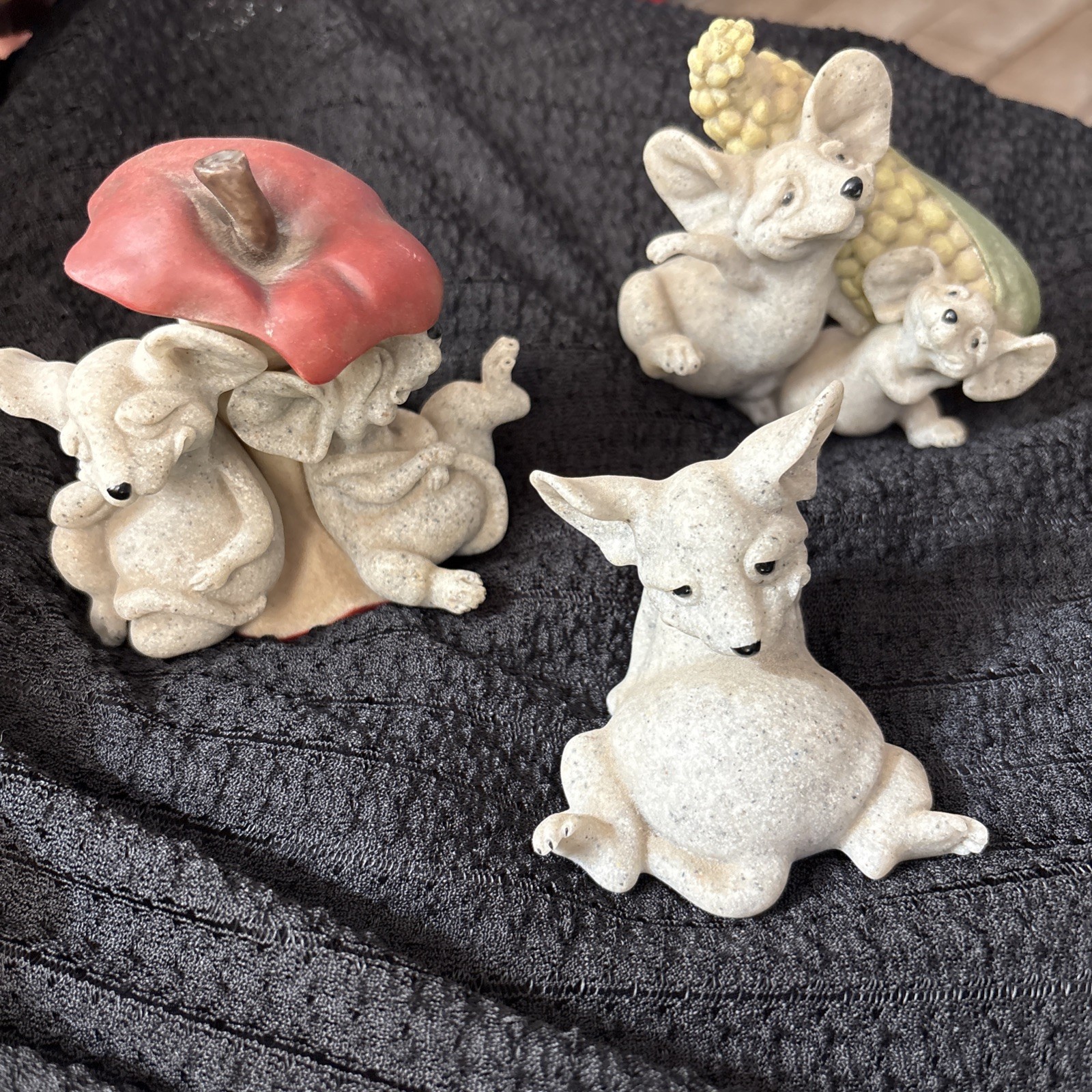Vtg Quarry Critters Marino and Moe Mice on Applecore And Mumps The Mouse Lot3 Vtg Quarry Critters Marino and Moe Mice on Applecore And Mumps The Mouse Lot3