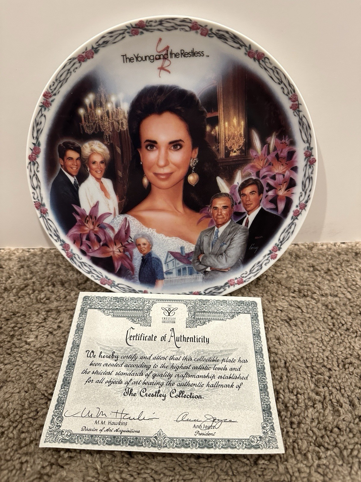 The Young and the Restless Collectible Plate Cresley Collection w/ COA Vintage