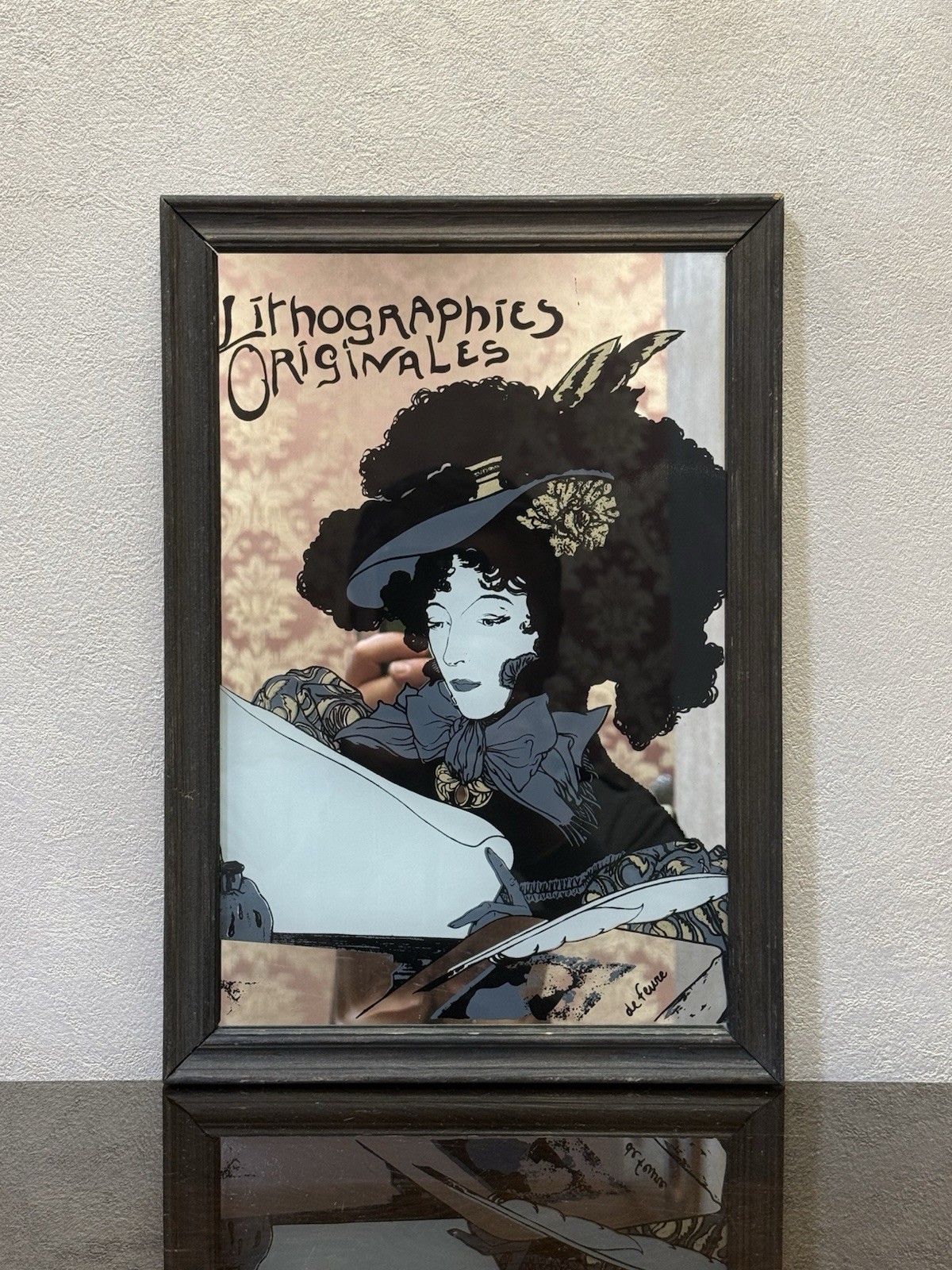 Vintage Art Nouveau Mirror - \