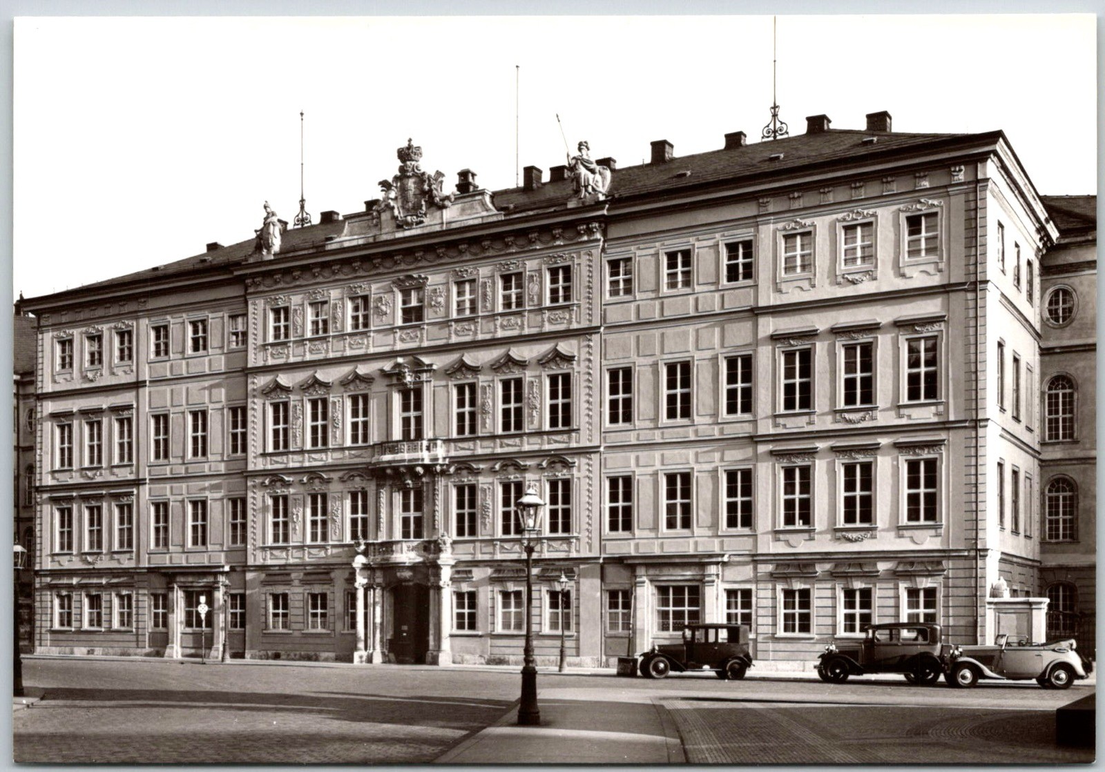 Historic Building with Vintage Cars Munich Germany C.1930s Real Photo Postcard