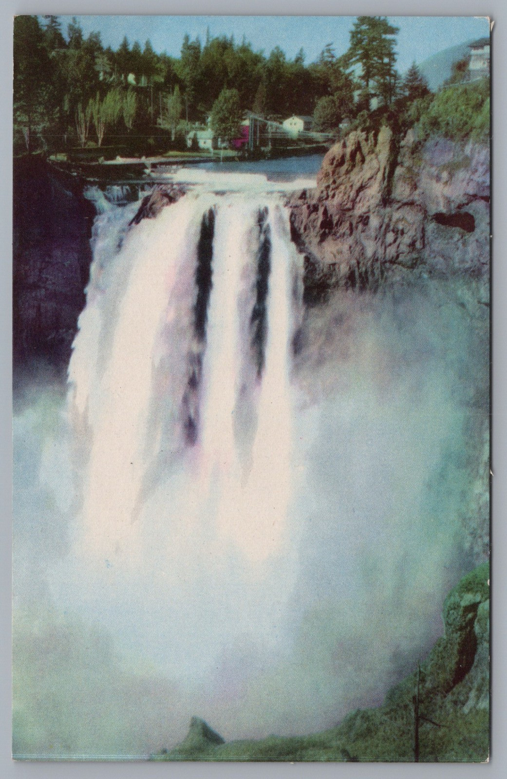 Snoqualmie Falls Washington Union Oil 76 Gasoline Postcard