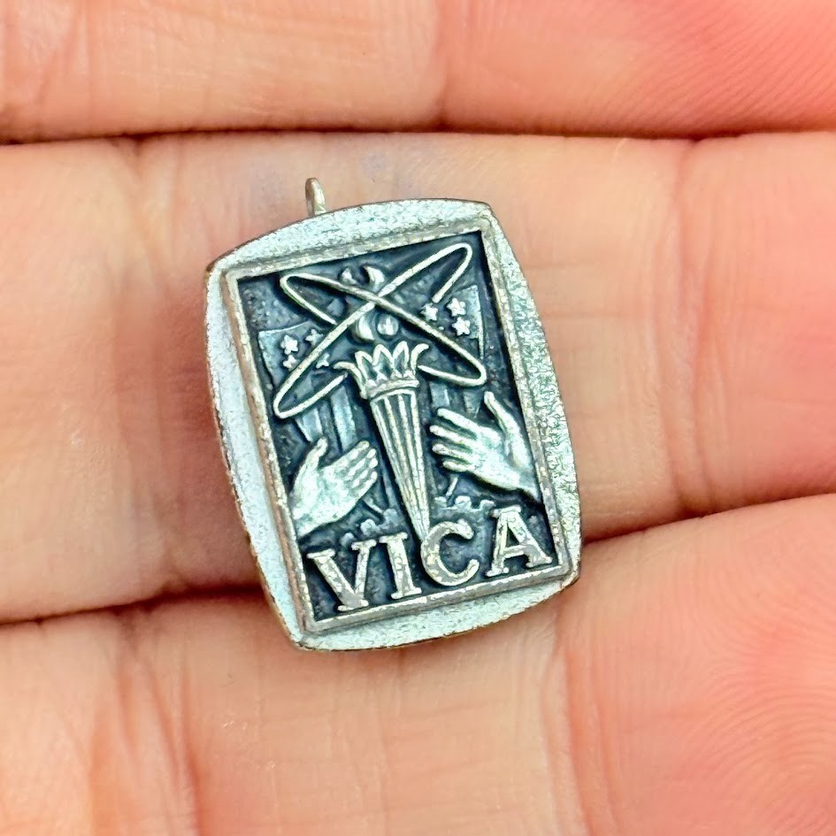 Vintage VICA Vocational Industrial Clubs of America Pin 1/10 SF Silver Filled