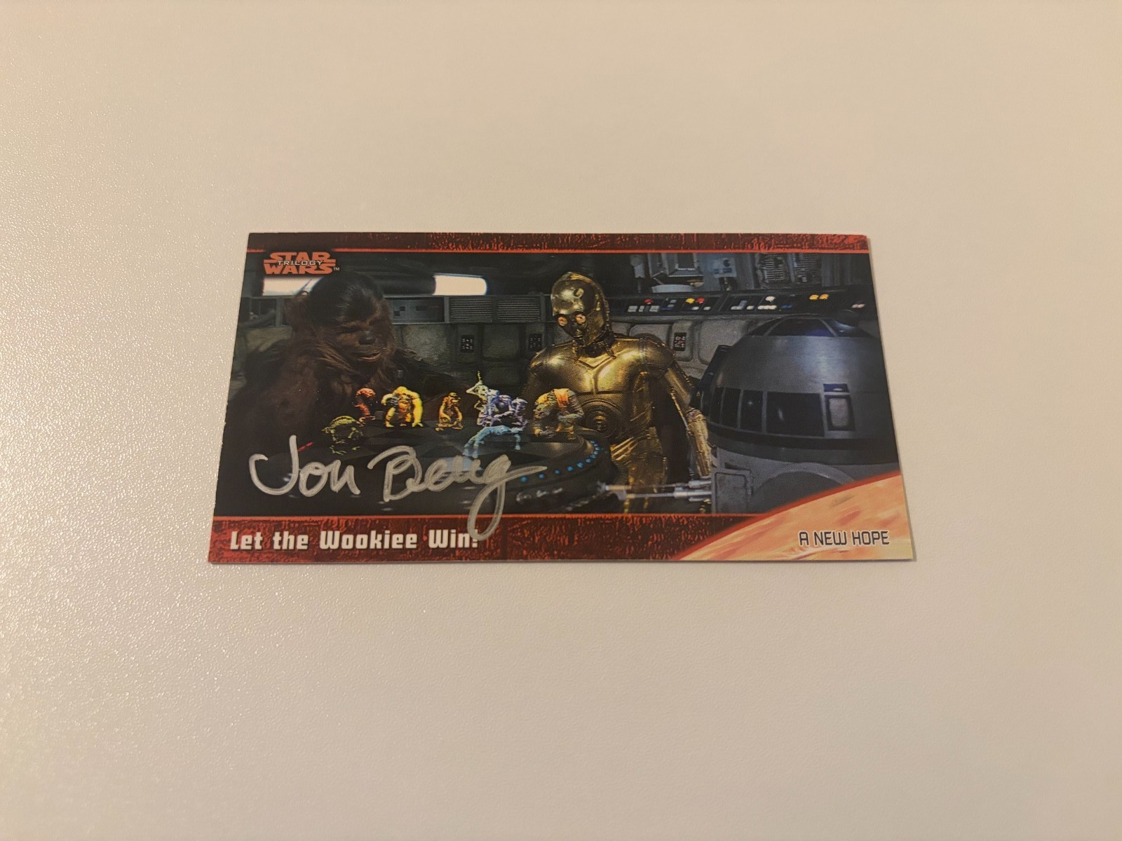 Jon Berg Signed Topps Widevision 1997 Star Wars EpIV DEJARIK Autograph Rare Jon Berg Signed Topps Widevision 1997 Star Wars EpIV DEJARIK Autograph Rare