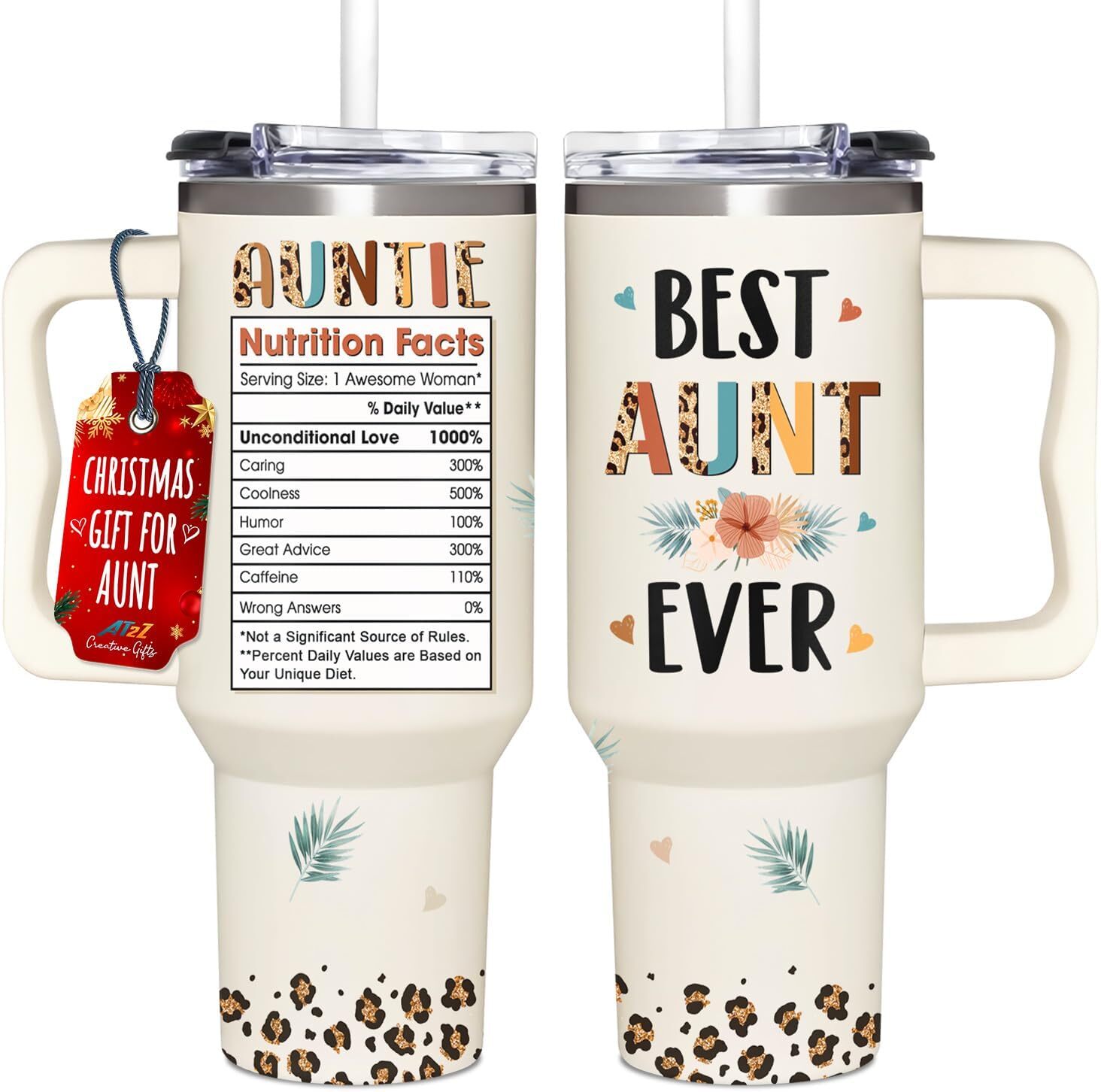 Gifts for Aunt, Auntie Gifts - Aunt Gifts from Niece, Best Aunt Nutrition 40oz