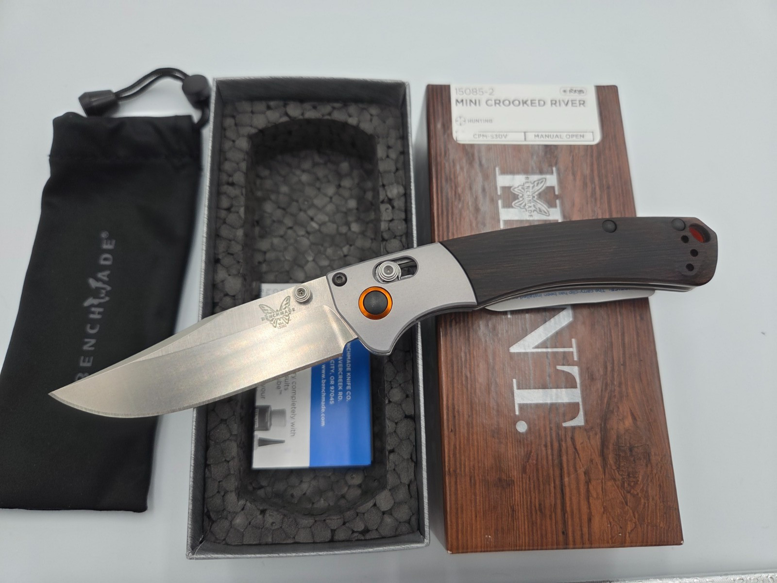 Benchmade 15085-2 3.4 inch Mini Crooked River Folding Knife LNIB