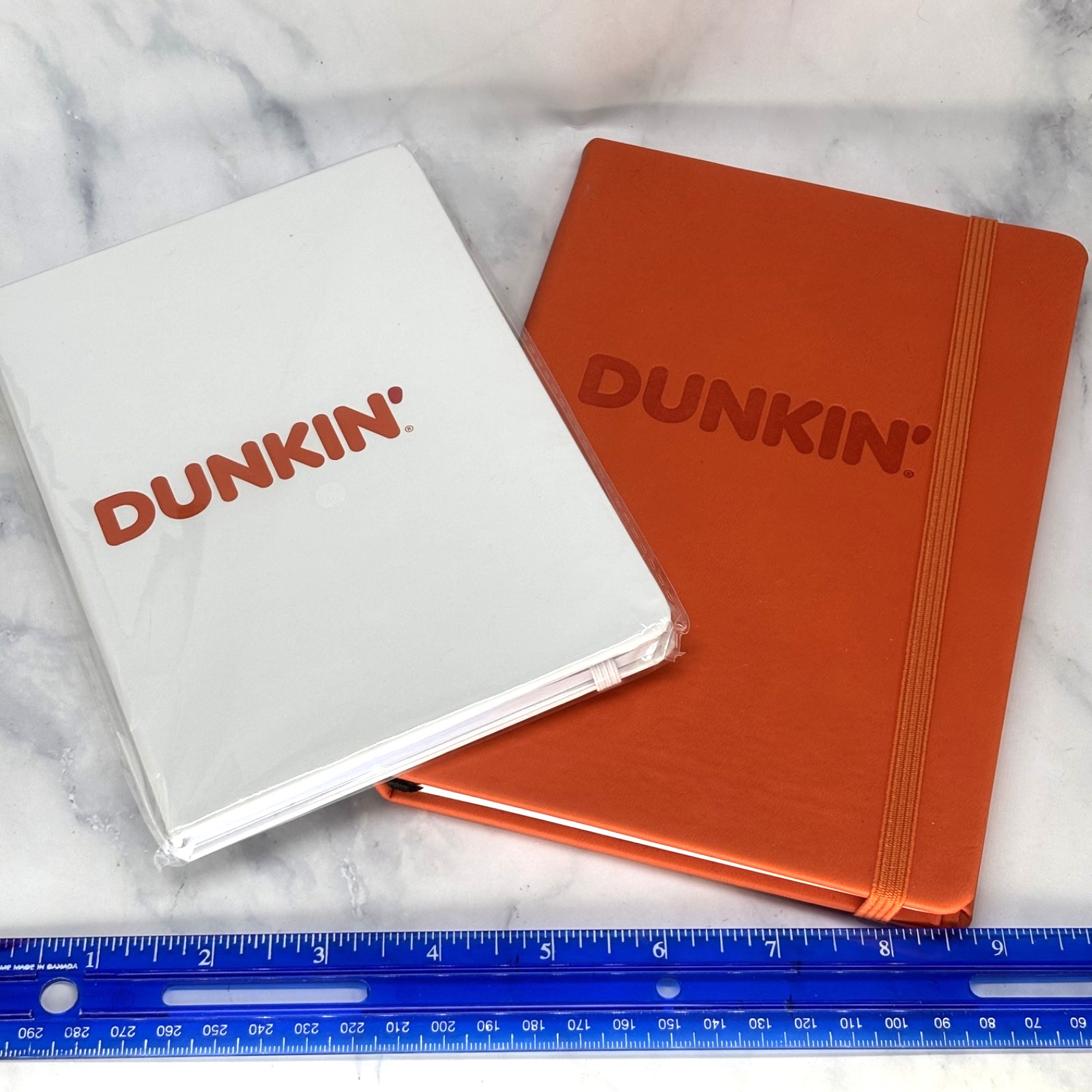 2 PACK Dunkin White & Orange Notebooks **FREE SURPRISE GIFT W/PURCHASE**