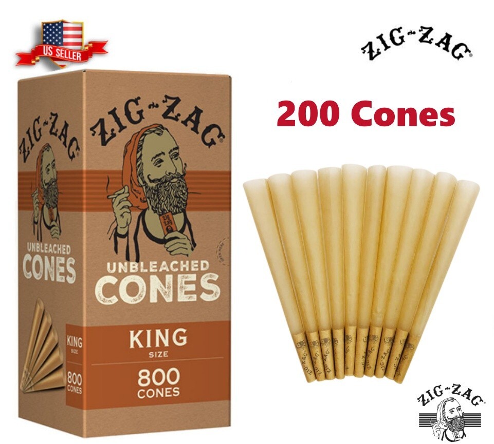 Zig-Zag® Unbleached Paper Cones King Size 200 Pack & Fast Shipping US Zig-Zag® Unbleached Paper Cones King Size 200 Pack & Fast Shipping US