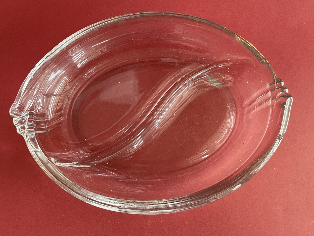 Duncan Miller Relish Dish Oval Divided 2 Sections Pickle Olive Clear Glass Duncan Miller Relish Dish Oval Divided 2 Sections Pickle Olive Clear Glass