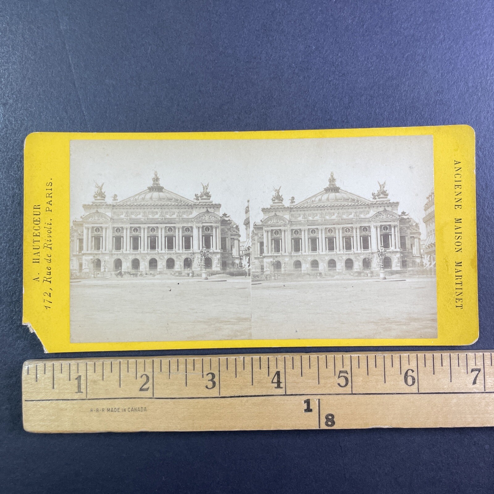 Paris Opera House Stereoview Hautecoeur Martinet 1870s Palais Garnier France
