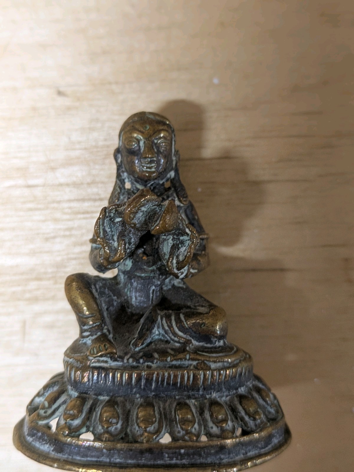 Vintage Shakyamuni Buddha Head Statue Brass/Bronze,  3 In