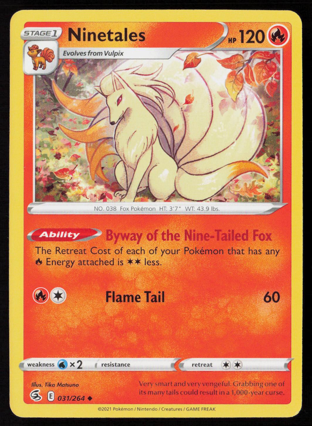 Ninetales (31) 031/264 Uncommon SWSH08: Fusion Strike NM
