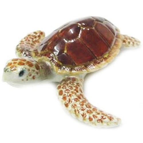 ღ New NORTHERN ROSE Porcelain Figurine LOGGERHEAS SEA TURTLE Aquarium Art Decor