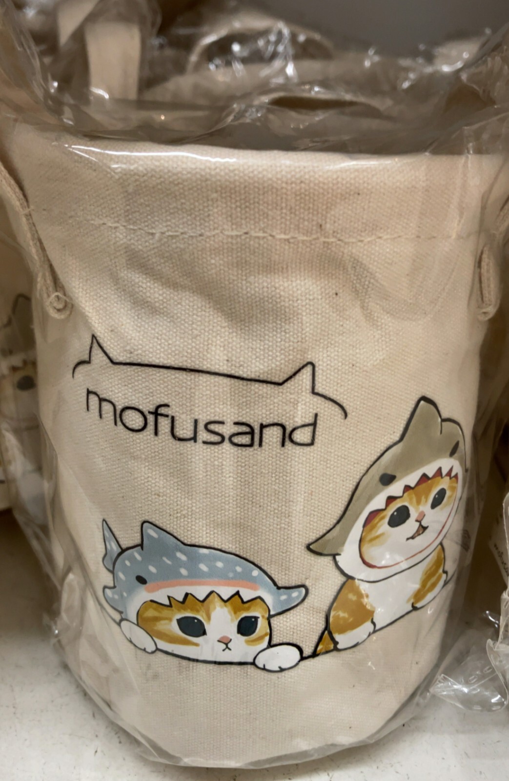 Mofusand Desk Top Basket Shark Cat Accessory Case Storage Bag New Japan