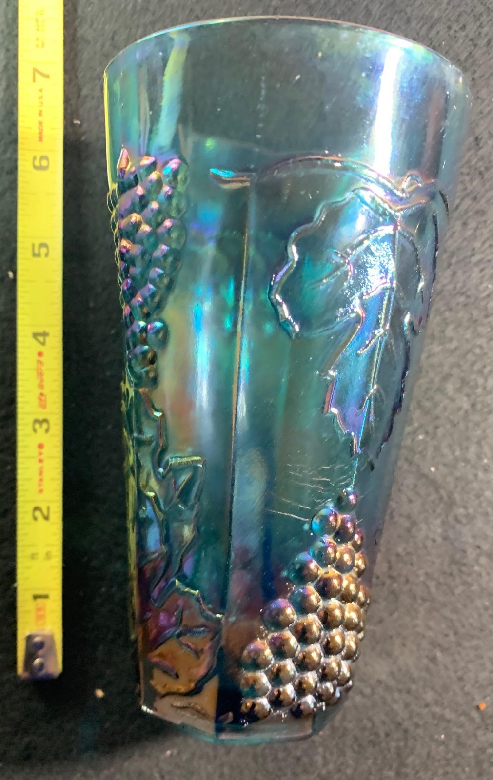 Harvest Grape - Indiana Carnival Glass - Tumbler - 5.75